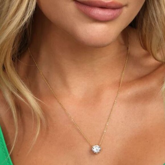 NEW the Monarch Round Cut Necklace - Gold - Picture 4 of 6